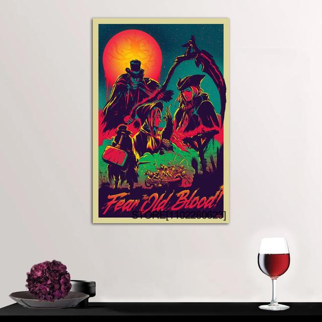 Bloodborne Fear Old Blood Canvas Wallart