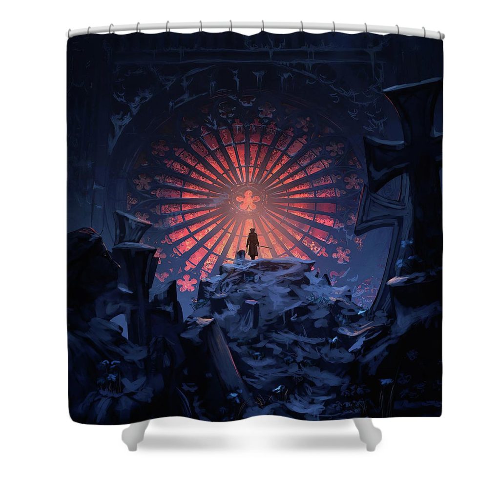 Ave Maria Bloodborne Shower Curtain