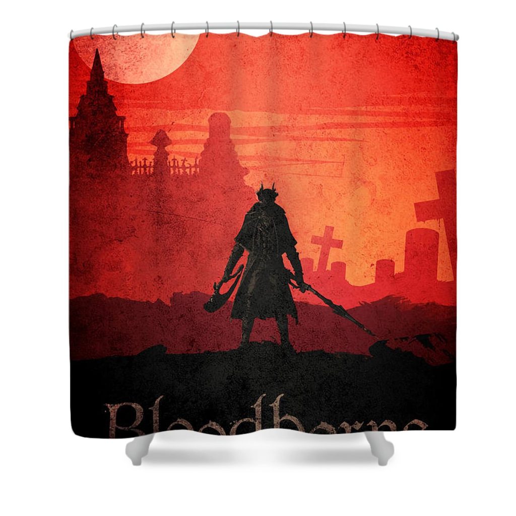 Bloodborne  anm diz green Shower Curtain