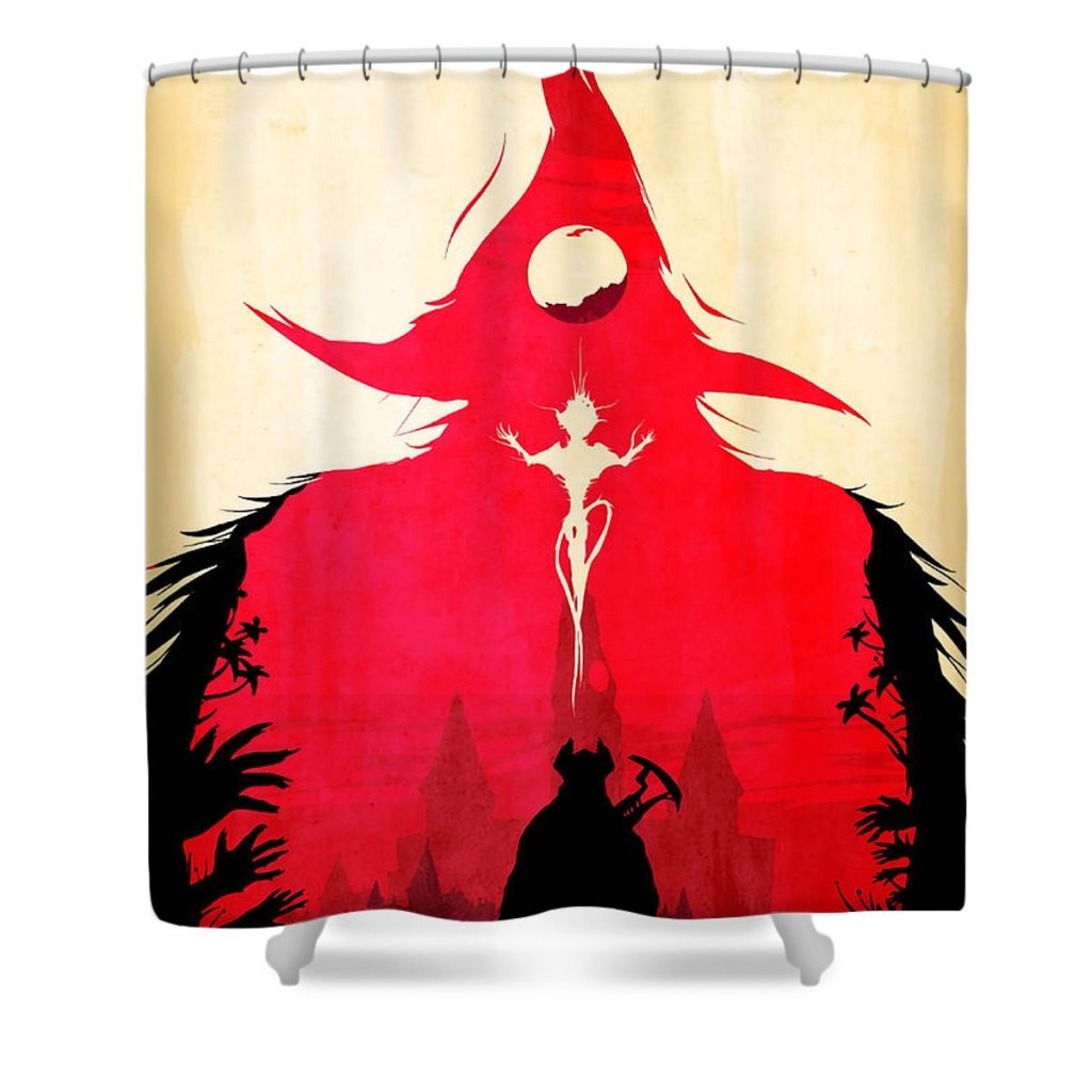 Bloodborne Double Exposure  Canvas Print Shower Curtain