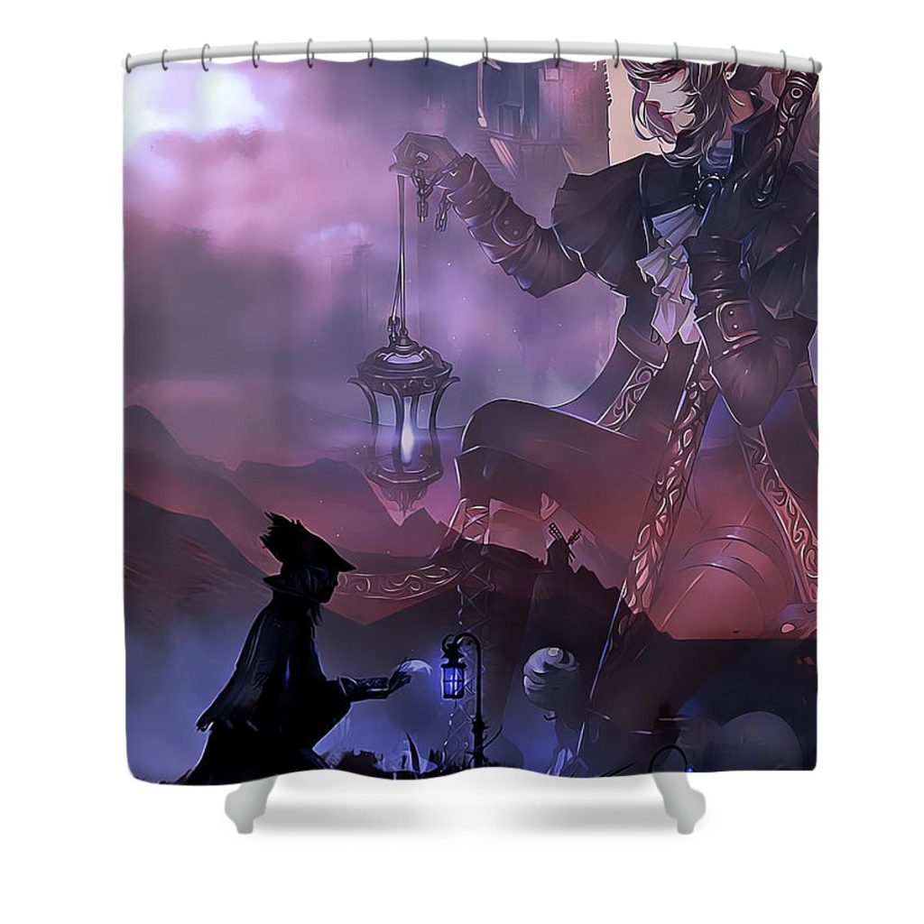 Bloodborne  humor vintage Shower Curtain