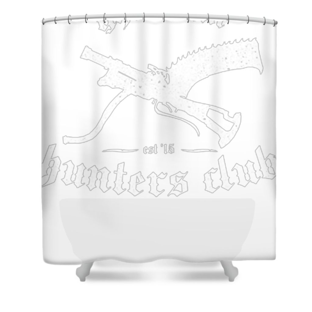 Bloodborne  Hunters Club Shower Curtain