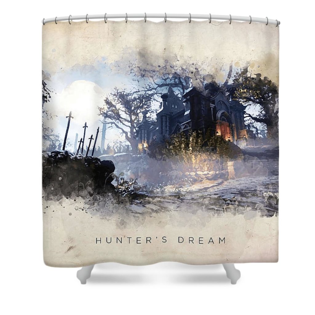 Bloodborne Hunters Dream  music Shower Curtain
