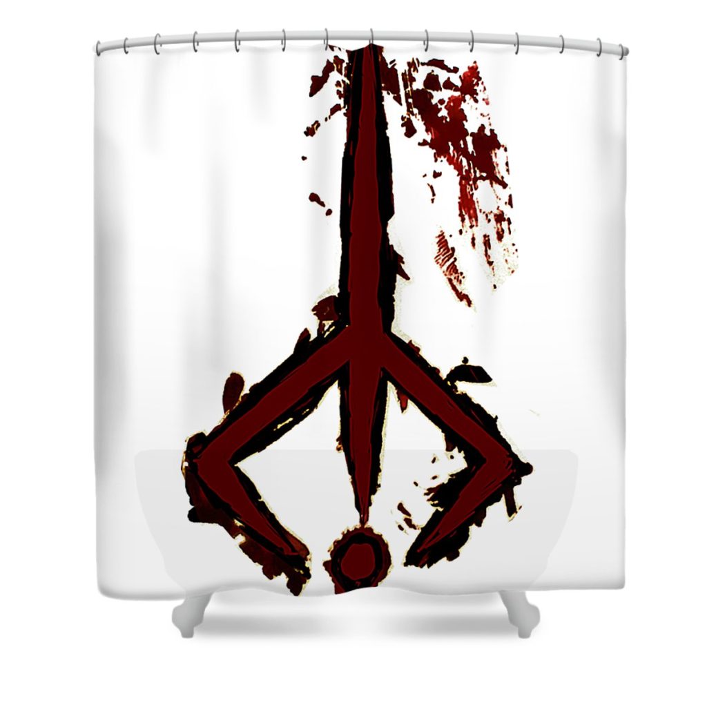 Bloodborne hunters sign Shower Curtain