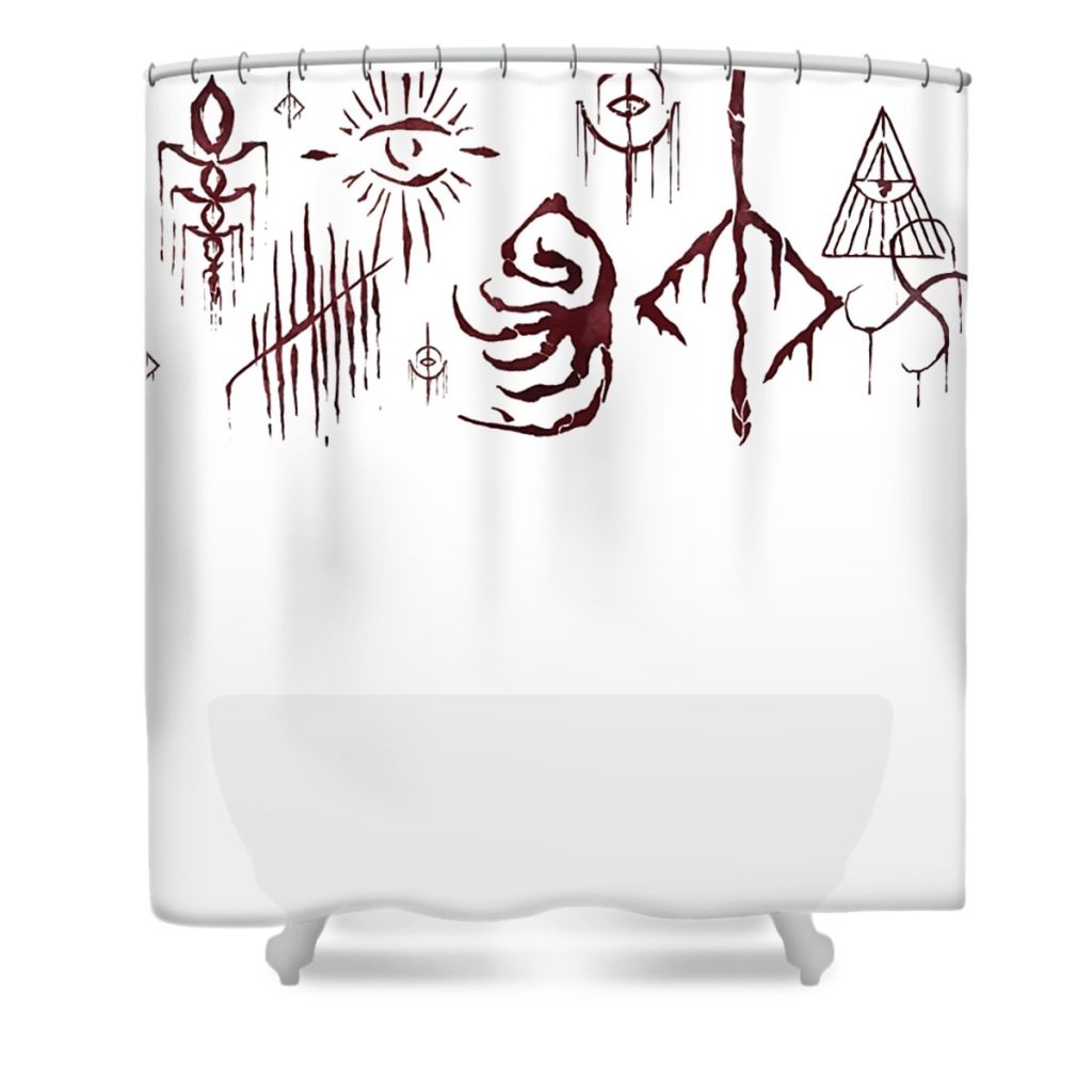 Bloodborne runes Shower Curtain