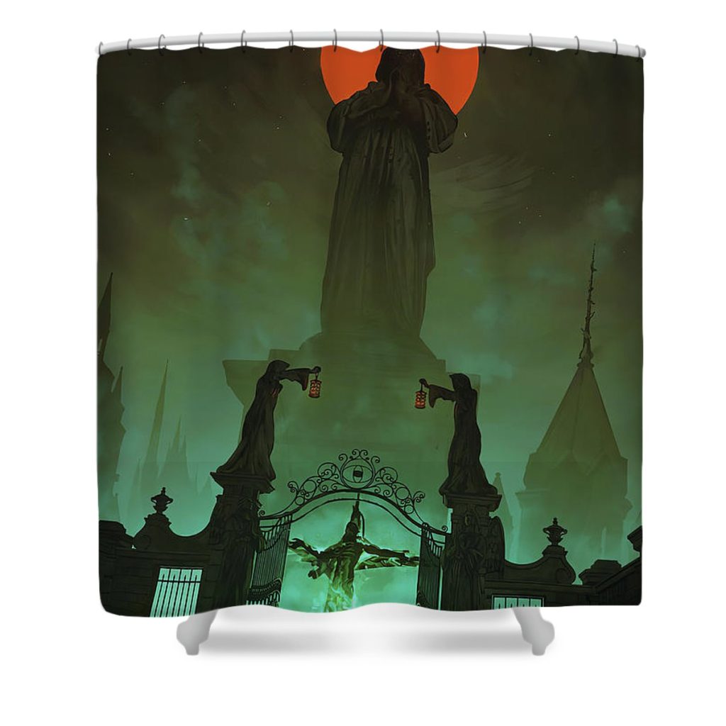 Here We Go Again Bloodborne Shower Curtain