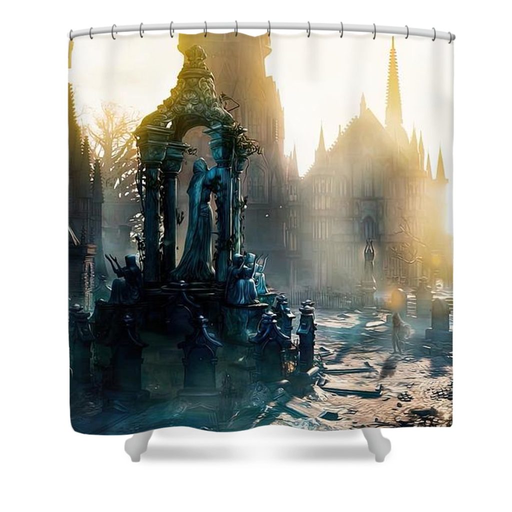 Light in the Dark Bloodborne Shower Curtain