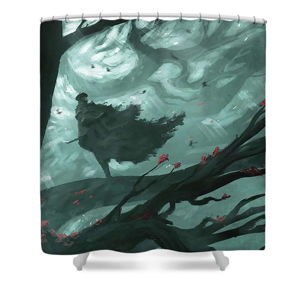 The Crow Bloodborne Shower Curtain