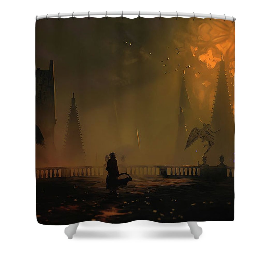 The Hunters Dream bloodborne Shower Curtain