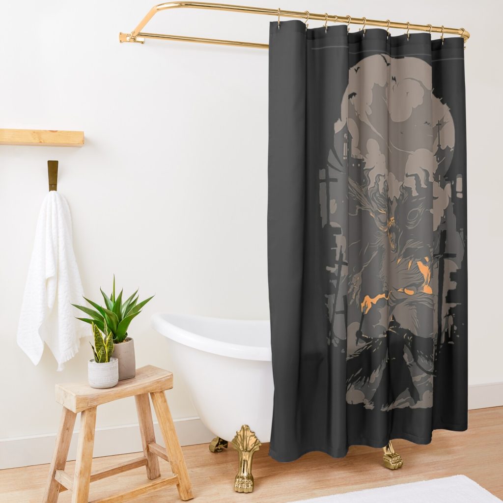 Bloodborne Game Blood Encounter Shower Curtain