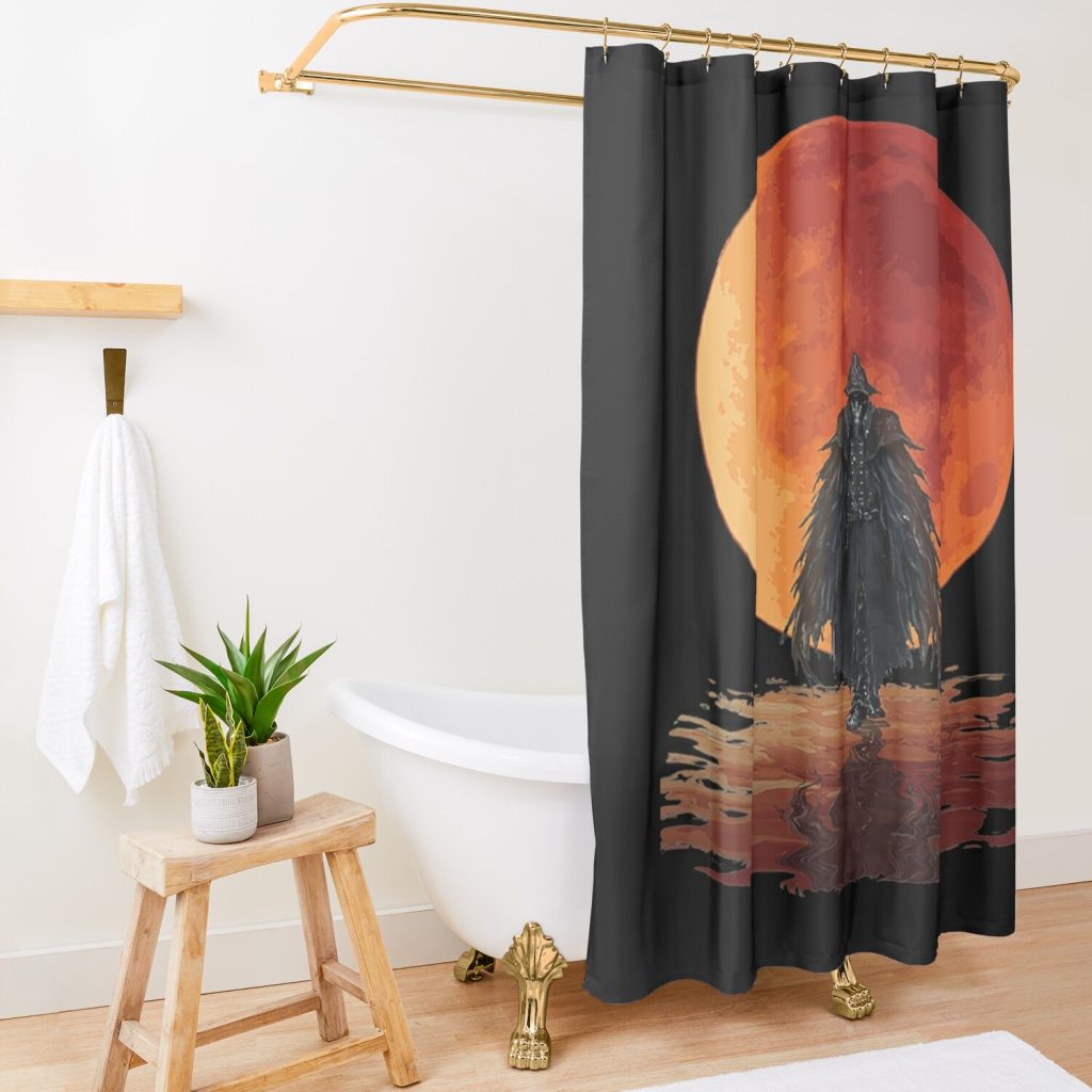 Bloodborne Game Eileen The Crow Shower Curtain