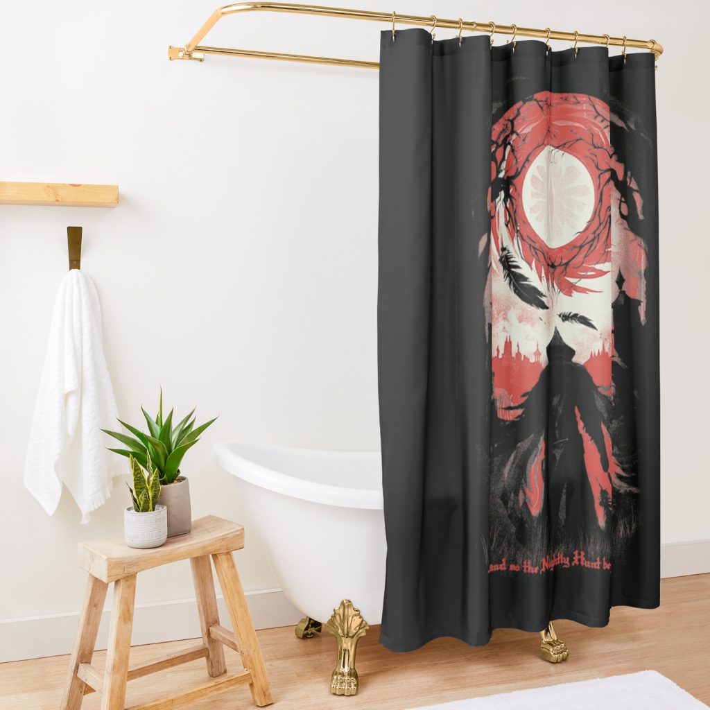 Bloodborne Hot Shower Curtain