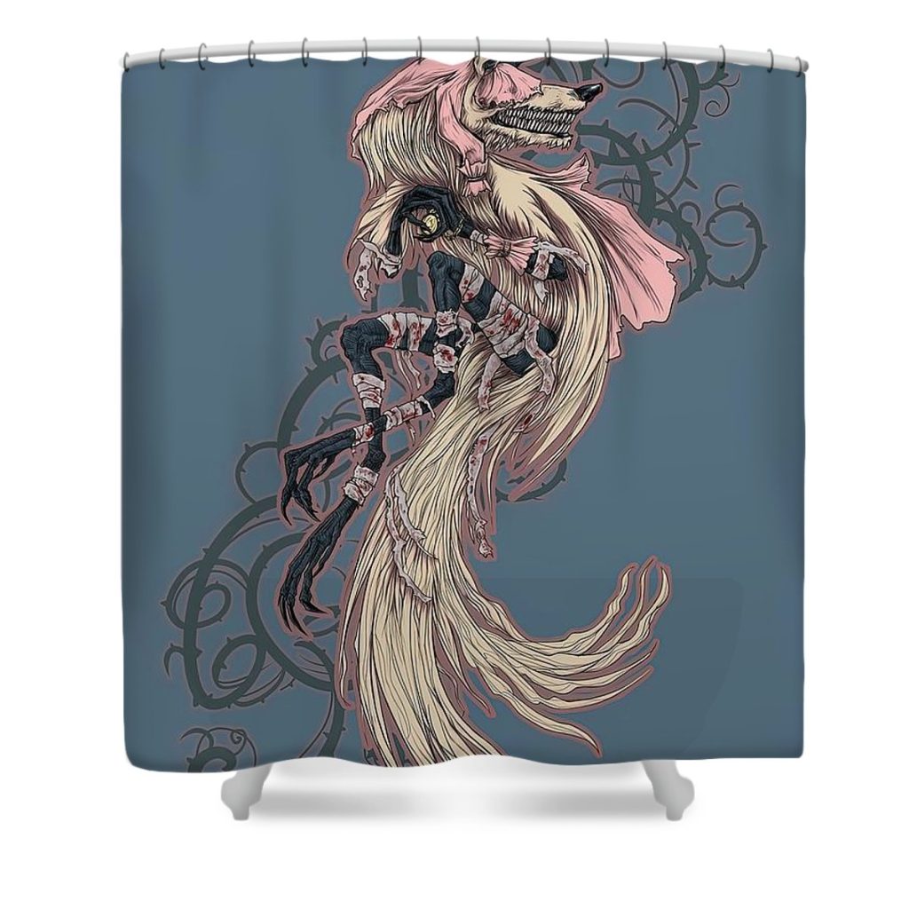 Vicar Amelia Bloodborne no text version Shower Curtain